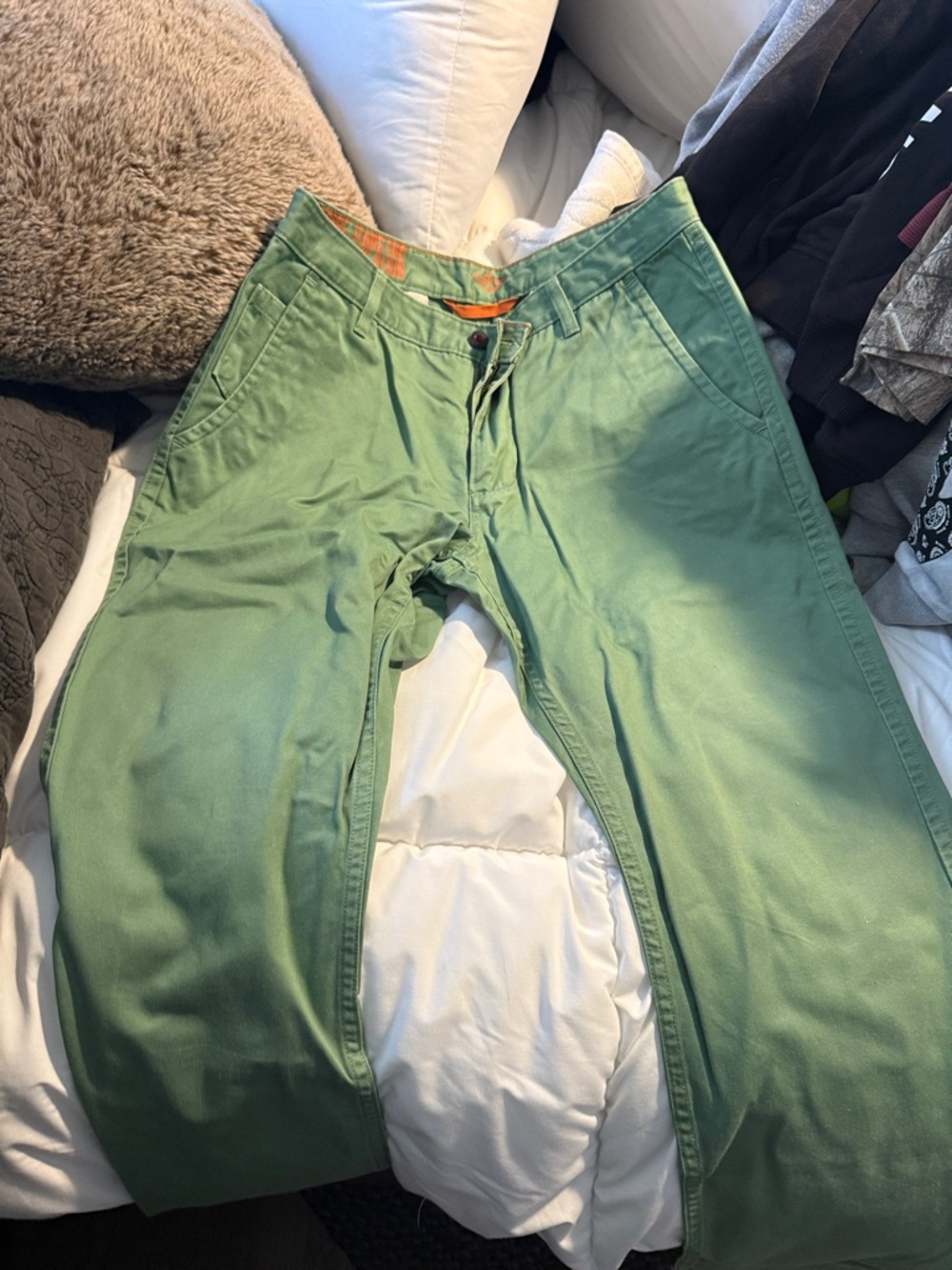 Men's Green Casual Chino Pants